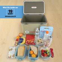 Load image into Gallery viewer, Engel UC19 19qt Leak-Proof, Air Tight, Drybox Cooler and Small Hard Shell Lunchbox for Men and Women in Black with Blue Interior
