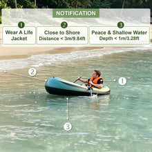 Load image into Gallery viewer, Inflatable Boat for One Person Max 198 lbs/90 kg with Carry Bag and Foot Pump, Single-Person raft for Fishing and Water Sports or a Yacht Supplement for Pools, Ponds, and Calm Shallow Water