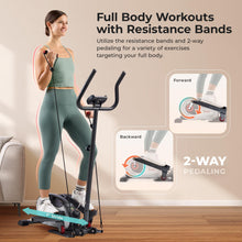 Load image into Gallery viewer, Sunny Health & Fitness Smart Compact Elliptical Cross Trainer with Handlebar - Silver