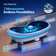 Load image into Gallery viewer, MERACH Vibration Plate Exercise Machine, 4D Whole Body Workout Vibrating Platform for Lymphatic Drainage Weight Loss Muscle Activation, Home Fitness Equipment with Bluetooth Light Pull Cord