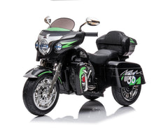 Load image into Gallery viewer, Kids Motorcycle,Ride on Motorcycle, Motorbike for Kids with Key Start /3 Wheels Headlight/Storage Box/Two Motor/Two seat (Black)