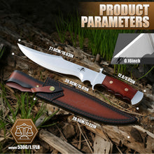 Load image into Gallery viewer, Purple Dragon D2 Steel Fixed Blade Hunting Knife with Sheath, Gifts for Men