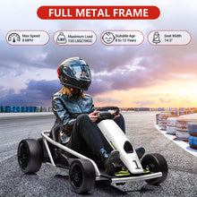 Load image into Gallery viewer, 24V 9Ah Kids Ride On Go Kart Toy, High Speed 8MPH Drifting Car with Powerful Motors, Large Seat, Slow Start Function, High/Low Speed