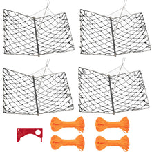 Load image into Gallery viewer, QualyQualy 4 Set Castable Crab Trap Kit, Foldable Crabbing Net with Rope & Bait Clip, Crab Snare/Pots/Traps for Blue Crabs, Dungeness, Crawfish Portable Crabbing Equipment