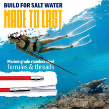 Load image into Gallery viewer, Reef Sling Spears Hawaiian Sling Pole Spear 6ft Red Fishing Spear Set