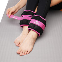 Load image into Gallery viewer, Adjustable Ankle Weights 1-5 LBS Pair with Removable Weight for Jogging, Gymnastics -Purple