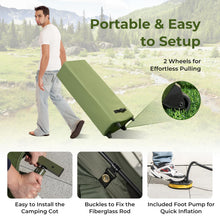 Load image into Gallery viewer, KOTEK 5-in-1 Tent Cot, Off The Ground Tents with Air Mattress, Sleeping Bag, Pillow, Canopy, Zippered Mesh Windows & Carry Bag, Elevated Tent for Camping Hiking Traveling Picnic (2 Person)