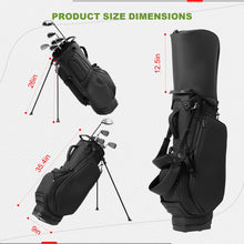 Load image into Gallery viewer, uniHimal Premier 14-Way Golf Stand Bag, Lightweight Leather Classic Black