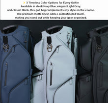 Load image into Gallery viewer, Aroli Golfish 14-Way Full Length Dividers Golf Cart Bag - Waterproof Synthetic Leather Golf Bag with 15 Pockets, Durable Golf Club Bag for Men & Women, Available in Black, Blue, Gray (Grey)