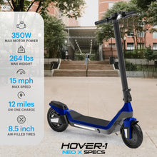 Load image into Gallery viewer, Foldable Electric Scooter with 300W Brushless Motor, 15 mph Max Speed, 8.5” Air-Filled Tires, 12 Mile Range - Commuter Scooter