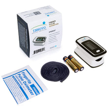Load image into Gallery viewer, Innovo Deluxe iP900AP Fingertip Pulse Oximeter Blood Oxygen Saturation Monitor -White