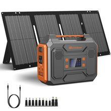 Load image into Gallery viewer, Portable Solar Generator 300W Portable Power Station with 60W Solar Panel