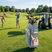 Load image into Gallery viewer, Tangkula Golf Cart Bag with 14-Way Full Length Dividers, Light Pink