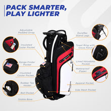 Load image into Gallery viewer, Sturdum 14 Way Golf Stand Bag with Rubber T-Lock and Phone Charger Pocket
