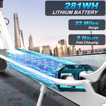 Load image into Gallery viewer, 8.5" Aluminum Alloy Frame E Scooter for Adults 19 MPH Sport Escooter 350W Motor, Electric Scooter Up to 22 Miles Range