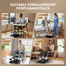 Load image into Gallery viewer, LVPIMAN Large Size Under Desk Elliptical Machine,Electric Leg Exerciser for Seniors,12 Adjustable Speeds&12 Modes with Remote Control,Elastic Rope,Manual&Auto Mode for Home Office
