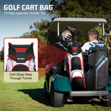 Load image into Gallery viewer, Beutyal 15-Way Golf Cart Bag, Lightweight Golf Club Bag for Men with Cooler