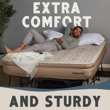 Load image into Gallery viewer, Oaktiv PeakRest Twin Air Mattress with Frame & Built-in Pump