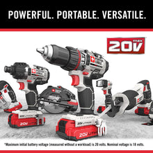 Load image into Gallery viewer, PORTER-CABLE 20V MAX* 6 Tools Combo Kit Cordless Drill Set, Impact Driver, Circular Saw, Reciprocating Saw, Oscillating Tool, Cutting Blade, Flashlight and USB Charger (PCCK617L6)