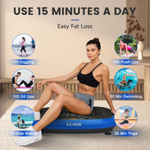 Load image into Gallery viewer, EILISON FitMaxx 3D XL Vibration Plate Exercise Machine - Whole Body Workout Vibration Platform w/Loop Bands - Lymphatic Drainage Machine for Weight Loss, Shaping, Recovery (Fitmaxx Blue)