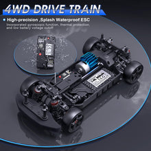 Load image into Gallery viewer, RC Drift Cars 1/18 Scale High Speed Performance with Gyro, 2.4GHz Remote Control Cars 28 KM/H RTR with 2 Rechargeable Batteries