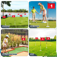 Load image into Gallery viewer, 6 Golf Flagstick Set, Putting Green Flags with Hole Cup, 3ft, Classic