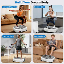 Load image into Gallery viewer, NISILIN Vibration Plate Exercise Machine for Lymphatic Drainage with 200 Levels, Whole Body Fitness Workout Equipment Stand Shake Board Sport Gym for Weight Loss Fat Burner for Women Men (White)