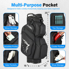 Load image into Gallery viewer, uniHimal Lightweight Golf Cart Bag with 14-Way Full-Length Divider Top