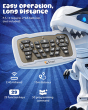 Load image into Gallery viewer, Remote Control Robot Dinosaur Toys for Kids, Large Rechargeable Jurassic Toys, STEM Programmable Interactive