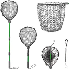 Load image into Gallery viewer, Rubber Fishing Net with Handle - Telescoping Fish Nets for Fishing