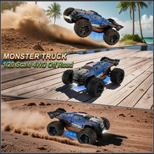 Load image into Gallery viewer, 1:20 RC Cars for Adults, 38 KPH High Speed 4WD All Terrain Electric Powered with 2.4 GHz Remote Control Truck, All Terrain Extreme RC