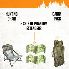Load image into Gallery viewer, GhostBlind Phantom Extreme Bundle, Hunting Blinds and Hunting Accessories, Carry Pack, Extenders and Chair Included