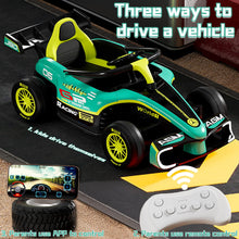 Load image into Gallery viewer, 12V 12Ah Electric Go Kart for Kids, Drift Kart with Remote Control, Ride On Go Cart with Slow Start Function, Blue