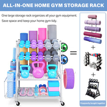 Load image into Gallery viewer, NBTORCH Yoga Mat Storage Rack for Dumbbells and Kettlebells, (Hold Up to 440 Lbs)