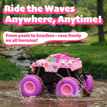 Load image into Gallery viewer, 1:16 Waterproof Pink RC Monster Truck Toys Amphibious Remote Control Car Pickup 4WD All-Terrain Toy Gift for Girls