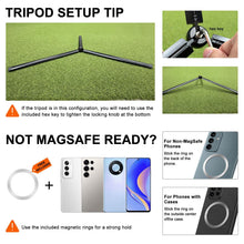 Load image into Gallery viewer, Golf Tripod & Monopod, Magnetic Mount and Adjustable Stick for Golf Swing