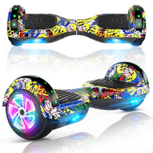 Load image into Gallery viewer, Hoverboard for Kids, 6.5" Two Wheel Self Balancing Hoverboards with Bluetooth and Lights, Graffiti Hover Board