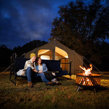 Load image into Gallery viewer, Disc-O-Bed Large Convertible 2 Person Bench & Double Camping Cot, Navy