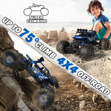 Load image into Gallery viewer, 1:10 Amphibious 4WD Large RC Cars, IPX6 Waterproof 30 Km/h Remote Control Car Gifts for Kids 4X4 Off-Road RC Rock Crawler