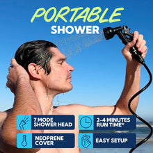 Load image into Gallery viewer, SUN NINJA Portable Shower with 7 Mode Shower Head, 2.1 Gal Camping Shower