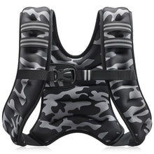 Load image into Gallery viewer, ZELUS Weighted Vest, 6lb/8lb/12lb/16lb/20lb/25lb/30lb Weight Vest for Men Women with Storage Pocket Reflective Strips for Workout Strength Training Running Muscle Building, Black Camo (12 lb)