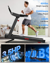 Load image into Gallery viewer, LONTEK Treadmill with Auto 20% Incline - Black Blue