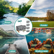 Load image into Gallery viewer, Ribbonlic 4 Set Minnow Trap Crawfish Trap with Closure Spring Clip and 4 Pcs Hand Ropes Fishing Trap for Crayfish Crawdad Lobster Crab Bait Metal Net Cage Crawfishing