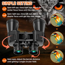 Load image into Gallery viewer, 20x50 High Power Binoculars for Adults with Low Light Night Vision