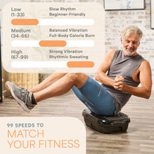 Load image into Gallery viewer, Lifepro HexaPlate Lite Vibration Plate Exercise Machine — Magnetic Acupoints, 99 Speeds & 10 Presets Vibration Platform Machine with Resistance Bands — Vibrating Plate for Lymphatic Drainage & Toning