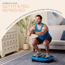 Load image into Gallery viewer, LifePro Rumblex Plus 4D Vibration Plate Exercise Machine - Triple Motor Oscillation, Linear, Pulsation + 3D/4D Motion Vibration Platform/Whole Body Vibration Machine for Weight Loss & Shaping. (Blue)