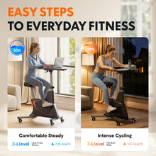 Load image into Gallery viewer, FLEXISPOT Exercise Bike with 2D Desktop - V9 Black
