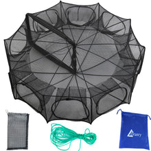 Load image into Gallery viewer, Drasry Fishing Trap Foldable Fish BaitNet for Minnow Crab Crayfish Crawdad Shrimp Trap Cage Collapsible Easy Use Fishing 10