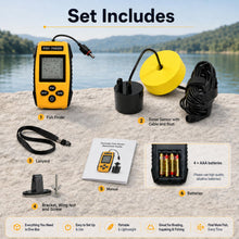 Load image into Gallery viewer, Portable Fish Finder Handheld Sonar Fish Depth Finder for Kayak, Boat, Ice, Shore Fishing, 328ft/100M Depth Range | LCD Display, Fish Alarm