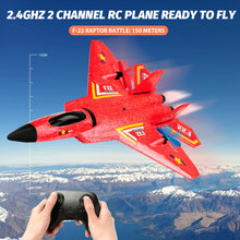 Load image into Gallery viewer, RC Plane, F22 RC Airplane Fighter Ready to Fly, 2.4Ghz 2 Channel Remote Control Plane, RC Airplanes Toy